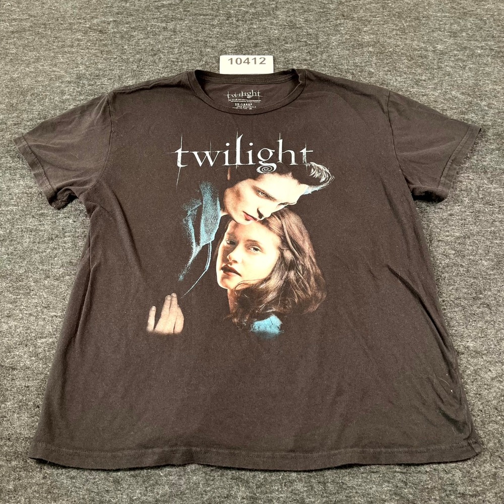 Twilight T Shirt Unisex 2XL Black Movie Promo Graphic Print Cotton Crew Neck